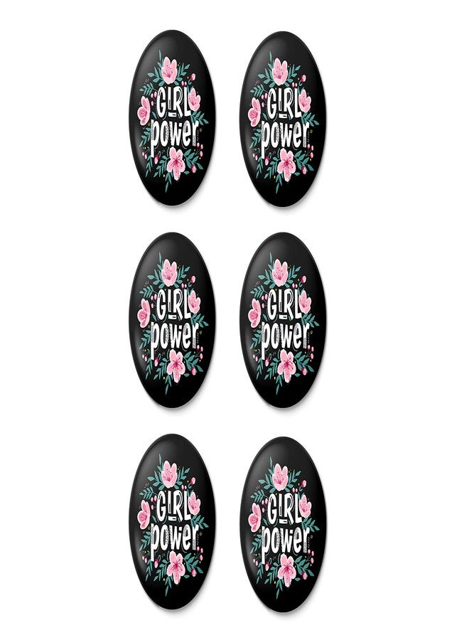 Hubops Girl Power Pin Button Badges Positive Quotes For Kids Girls Women Badge 44mm for T Shirts, School Bags, Backpacks, Cap, Clothes, Hoodie,Events, Gifts Accessories (pack of 6) - Image 1